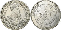 Belgien 5 Ecu Silber, UNZ, KM:166 -