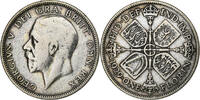 Großbritannien Florin, Two Shillings Münze, George V, S+, Silber -
