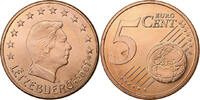 Luxemburg 5 Euro Cent Paris, Copper Plated Steel, UNZ -