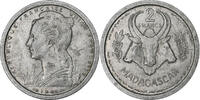 Madagascar 2 Francs Paris, Aluminium, SS+, KM:4 -