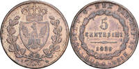 Italien Staaten 5 Centesimi SARDINIA, Carlo Felice, Genoa, Kupfer, S -