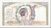 Frankreich 5000 Francs 1942-03-05, SS+, Fayette:46.34, KM:103a -