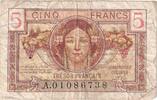 Frankreich 5 Francs 1947 French Treasury, A.01086738, S+ -