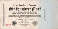 Deutschland 500 Mark Geldschein, KM:74b, SS -