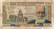 Frankreich 5 Nouveaux Francs on 500 Francs 1959-02-12, M.122 01887, SGE+ -