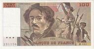 Frankreich 100 Francs Delacroix, M.161, SS+ -