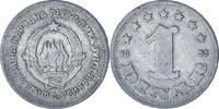Jugoslawien Dinar Münze, SS, Aluminium, KM:30 -