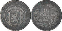 Luxemburg 10 Centimes Münze, William III, Utrecht, SGE, Bronze, KM:23.1 -