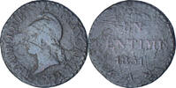 Frankreich Centime Münze, Dupré, Paris, SGE, Bronze, KM:754 -