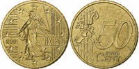 Frankreich 50 Euro Cent Paris, UNZ+, Messing, KM:1287 -