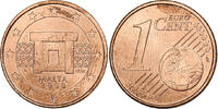 Malta 1 Cent Mnajdra Temple Altar, VZ, Copper Plated Steel -