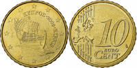 Zypern 10 Euro Cent VZ, Messing, KM:81 -