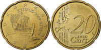 Zypern 20 Euro Cent VZ, Messing, KM:82 -