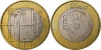 Slowenien 3 Euro UNESCO, VZ, Bi-Metallic, KM:95 -