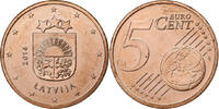 Latvia 5 Euro Cent Stuttgart, VZ+, Copper Plated Steel, KM:152 -