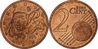 Frankreich 2 Euro Cent Paris, VZ+, Copper Plated Steel, KM:1283 -