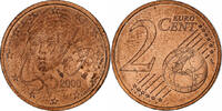 Frankreich 2 Euro Cent Paris, VZ+, Copper Plated Steel, KM:1283 -