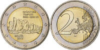 Malta 2 Euro Le temple de Hagar Qim, Paris, UNZ, Bi-Metallic, KM:183 -