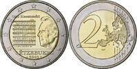 Luxemburg 2 Euro Hymne National, Utrecht, UNZ, Bi-Metallic, KM:New -