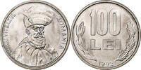 Rumänien 100 Lei Nickel plated steel, VZ, KM:111 -