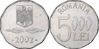 Rumänien 5000 Lei Bucharest, Aluminium, VZ, KM:158 -