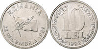 Rumänien 10 Lei Nickel Clad Steel, VZ, KM:108 -
