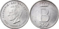 Belgien 250 Francs, 250 Frank Silber, SS+, KM:157.1 -
