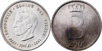 Belgien 250 Francs, 250 Frank Brussels, Silber, SS+, KM:158.1 -