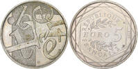 Frankreich 5 Euros Liberté, Silber, VZ, Gadoury:EU647 -