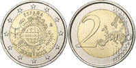 Spanien 2 Euro 10 years euro, Madrid, UNZ, Bi-Metallic, KM:1252 -
