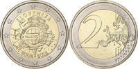 Slowenien 2 Euro Bi-Metallic, UNZ, KM:107 -