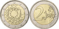 Malta 2 Euro Drapeau européen, Paris, UNZ, Bi-Metallic, KM:New -