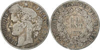 Frankreich 50 Centimes Münze, Cérès, Paris, S, Silber, KM:834.1 -