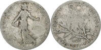 Frankreich 50 Centimes Semeuse, Paris, Silber, SGE, Gadoury:420, KM:854 -