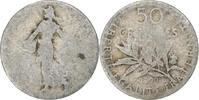 Frankreich 50 Centimes Semeuse, Paris, Silber, SGE, KM:854 -