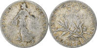 Frankreich 50 Centimes Semeuse, Paris, Silber, SGE, KM:854 -