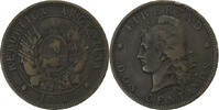 Argentinien 2 Centavos Münze, SS, Bronze, KM:33 -