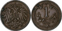 Österreich Heller Franz Joseph I, Bronze, KM:2800 -