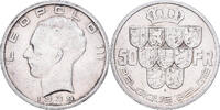 Belgien 50 Francs, 50 Frank 1939 Brussels Leopold III, Brussels, Silber, SS, KM:72