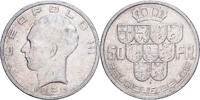 Belgien 50 Francs 1939 Brussels Leopold III, Brussels, Silber, SS
