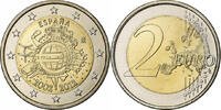 Spanien 2 Euro Juan Carlos I, 10 years euro, Madrid, UNZ+, Bi-Metallic -