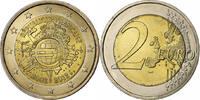 Frankreich 2 Euro 10 Jahre Euro, Paris, UNZ+, Bi-Metallic, KM:1846 -