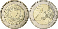 Finnland 2 Euro 30 ans Drapeau européen, UNZ+, Bi-Metallic, KM:New -