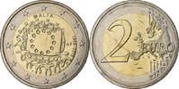 Malta 2 Euro Drapeau européen, UNZ, Bi-Metallic -