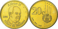 Monaco 20 Euro Cent unofficial private coin, Messing, UNZ+ -