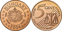 Ungarn 5 Euro Cent Kupfer, UNZ+ -