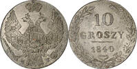 Polen 10 Groszy Nicholas I, Moneta Wschovensis, Silber, VZ, KM:113a -