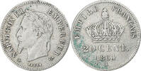 Frankreich 20 Centimes Napoleon III, Napoléon III, Paris, Silber, S+ -