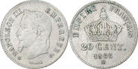 Frankreich 20 Centimes Napoleon III, Napoléon III, Strasbourg, Silber -