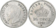 Frankreich 20 Centimes Napoleon III, Napoléon III, Strasbourg, Silber -